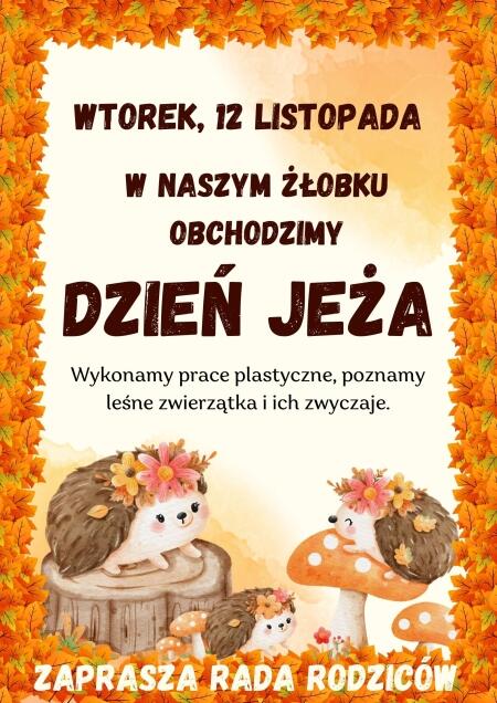 Dzień Jeża - wtorek 12 listopada 