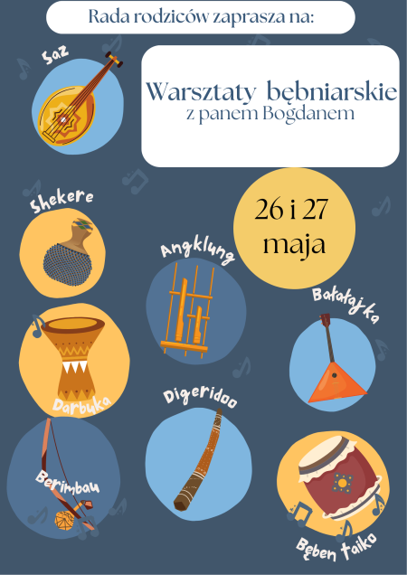 Warsztaty bębniarskie - 26 i 27 maja