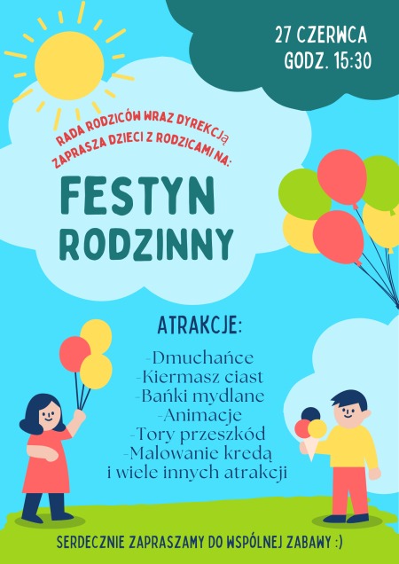 Festyn rodzinny - 27 czerwca, godzina 15.30
